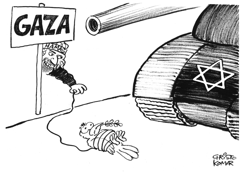 Israel moves on Gaza - B&W