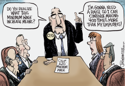 MINIMUM WAGE by Joe Heller