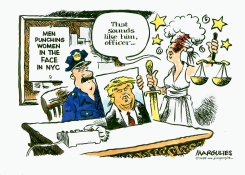 MEN PUNCHING WOMEN IN NYC by Jimmy Margulies