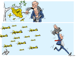 IRANIAN ATTACK by Osama Hajjaj