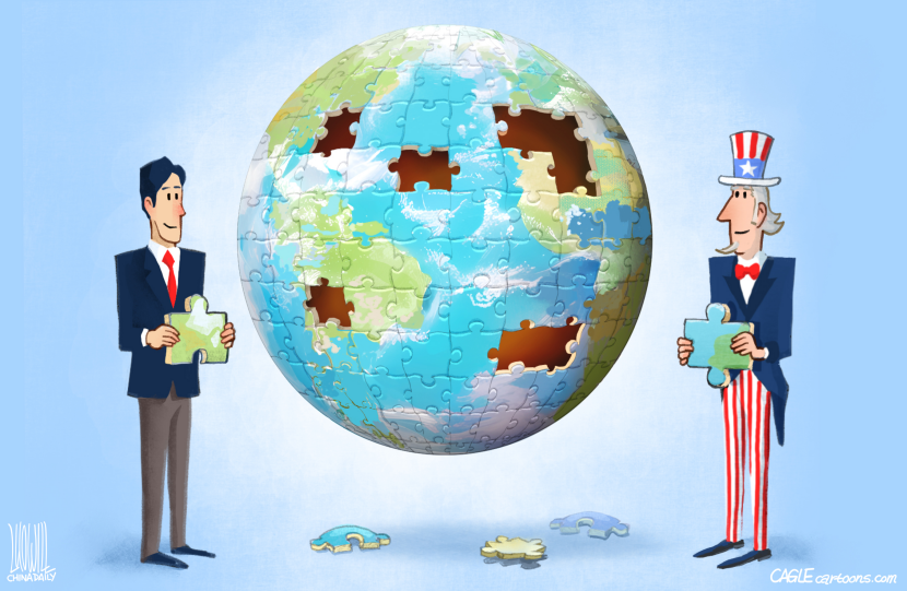 Solving global puzzle together