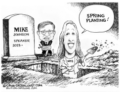 MIKE JOHNSON IN JEOPARDY by Dave Granlund