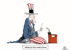 AMERICAN SELF-IMMOLATION  by Rivers