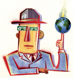 PROFITS VS EARTH'S DESTRUCTION by Peter Kuper