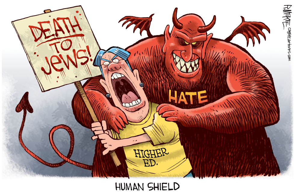 HUMAN SHIELD by Rick McKee