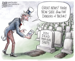 CONGRESS BANS TIKTOK by Adam Zyglis