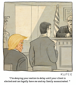 TRUMP DENIED DELAY by Peter Kuper