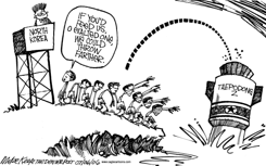 NORTH KOREAN MISSILE TEST by Mike Keefe