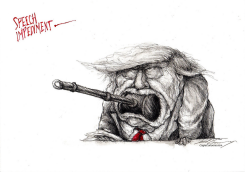 TRUMP FINED FOR BREAKING GAG ORDER by Dale Cummings