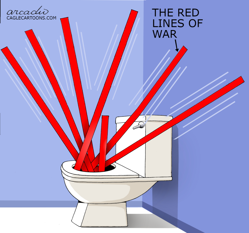 The red lines of war.