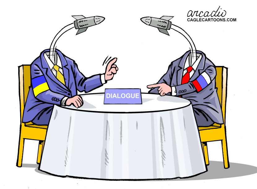 Dialogue without heads.