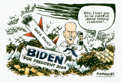 NETANYAHU AND BIDEN by Jimmy Margulies