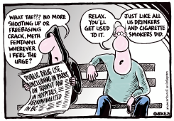 PUBLIC DRUG USE RECRIMINALIZED IN BC by Ingrid Rice