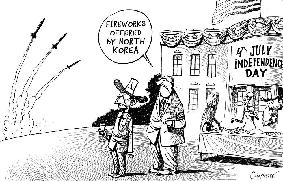 NORTH KOREA LAUNCHES MISSILES
