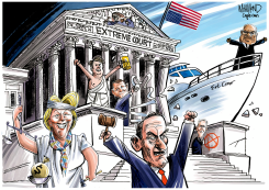 UPSIDE DOWN COURT by Dave Whamond