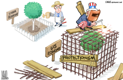 CAGING ECONOMY by Luojie