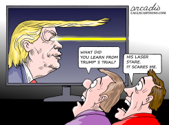 TRUMP'S LASER STARE by Arcadio Esquivel