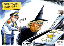 WITCH CAUGHT HUNT OVER by Dave Whamond