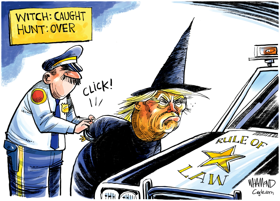  WITCH CAUGHT HUNT OVER by Dave Whamond