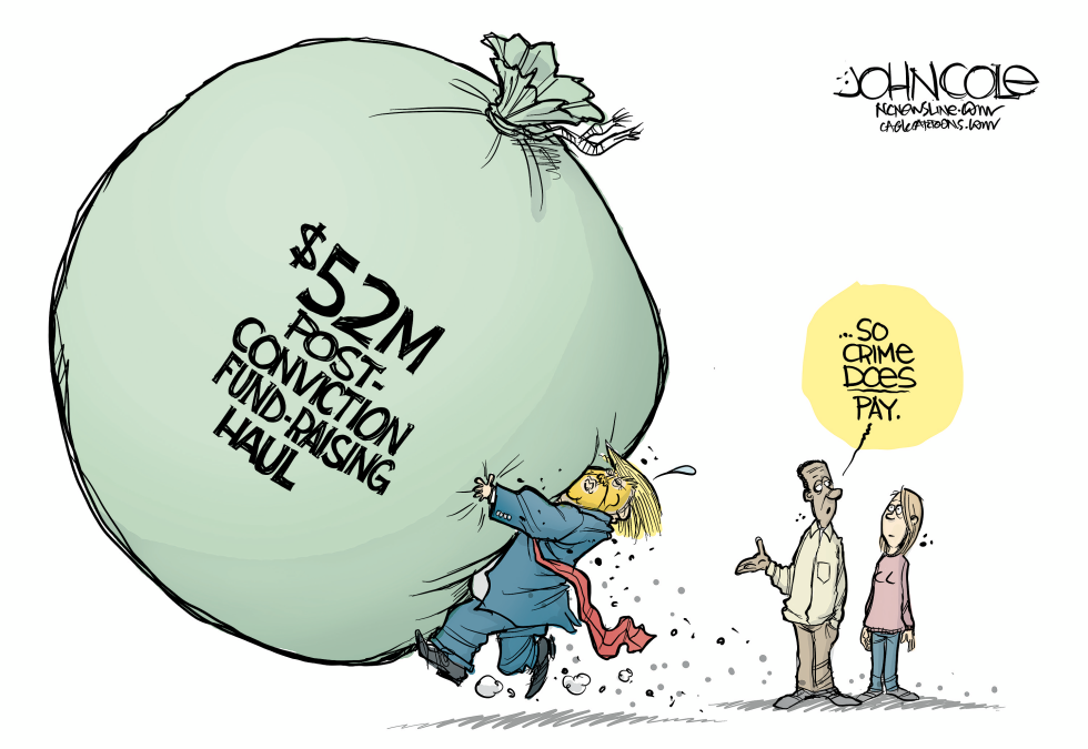 Crime pays for Trump