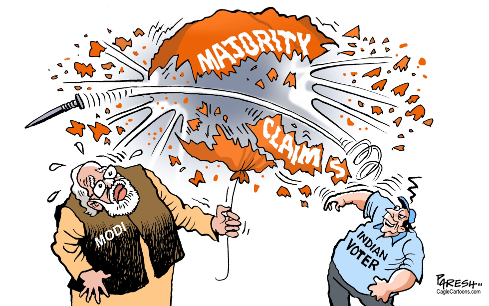 Narendra Modi without majority
