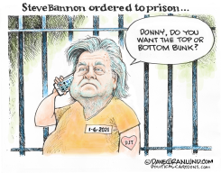 BANNON ORDERED TO PRISON by Dave Granlund