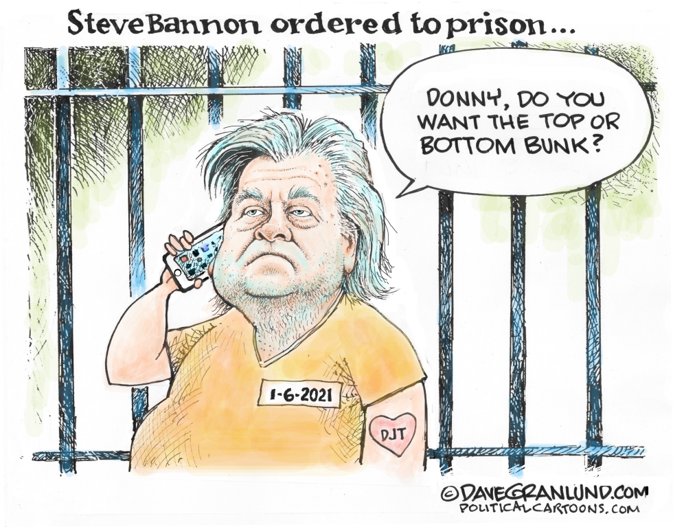 Bannon ordered to prison