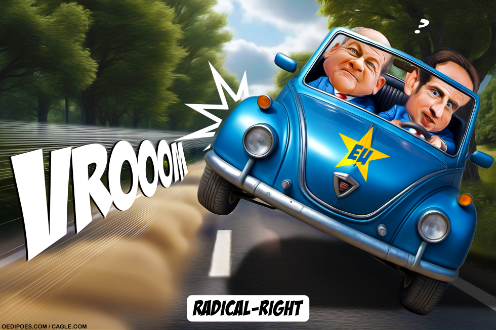 Victory of far right means defeats Macron / Scholz