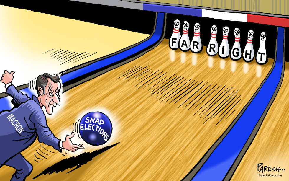 Macron bowling game