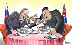 PUTIN AND KIM MEET by Paresh Nath