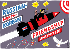 RUSSIAN-NORTH-KOREAN FRIENDSHIP by Schot