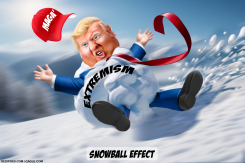TRUMP’S EXTREME RHETORIC by Bart van Leeuwen