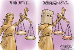 BLIND AND EMBARRASSED JUSTICE  by Jeff Koterba