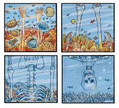 CORAL BLEACHING DISASTER by Peter Kuper