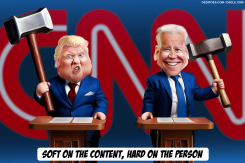 CNN DEBATE TRUMP BIDEN by Bart van Leeuwen