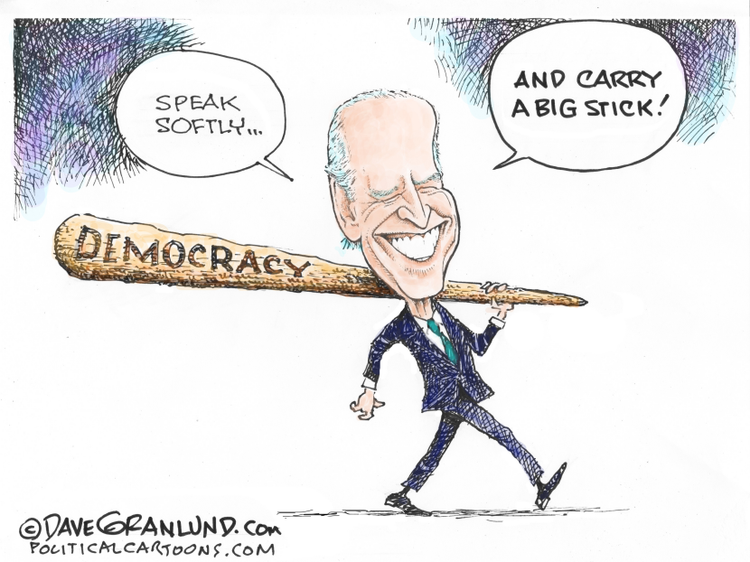 Biden speaks softly