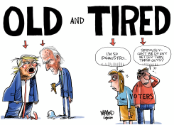 OLD AND TIRED by Dave Whamond