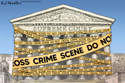 SCOTUS YELLOW TAPE CRIME SCENE by Ed Wexler