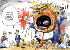 SHOULD HE STAY OR SHOULD HE GO NOW by Dave Whamond