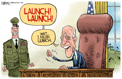 BIDEN LUNCH LAUNCH by Rick McKee