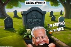 BIDEN STAYING IN THE RACE by Bart van Leeuwen