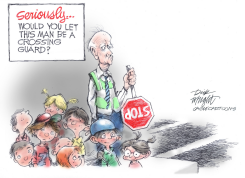 BIDEN CROSSING GUARD by Dick Wright