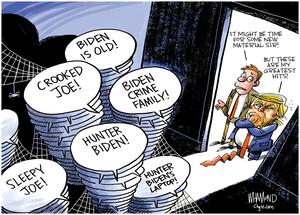Trump needs new material