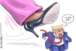 KAMALA HIGH HEELS ON TRUMP by Ed Wexler