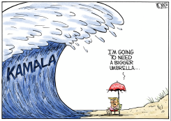 KAMALA'S BIG WAVE by Christopher Weyant