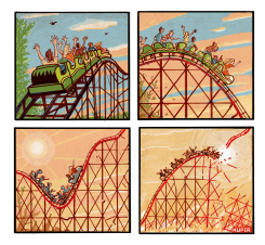 TEMPERATURE ROLLER COASTER by Peter Kuper