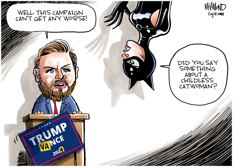 Vance faces backlash over childless cat ladies remark in new cartoon