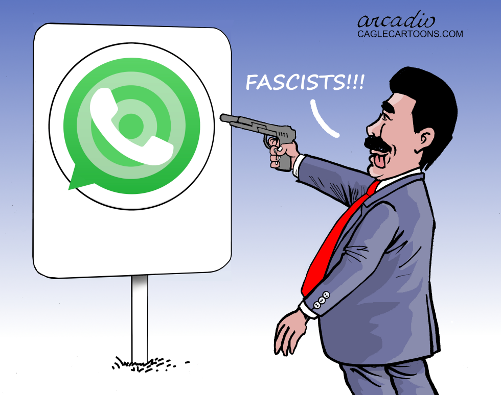 Maduro at war with WhatsApp.
