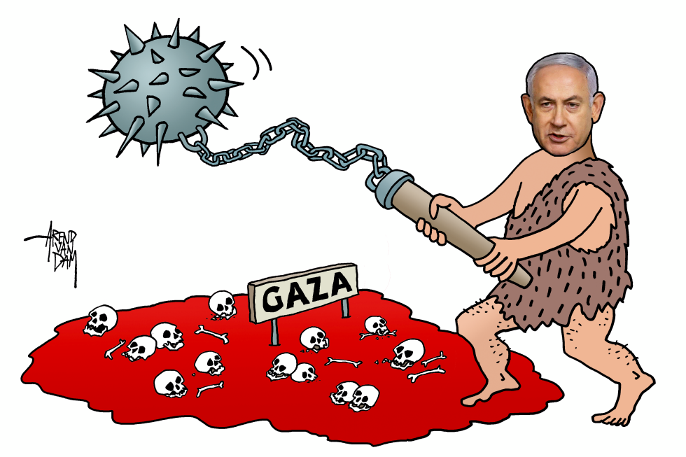 Netanyahu with flail