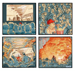 CLIMATE CHANGE DENIAL by Peter Kuper